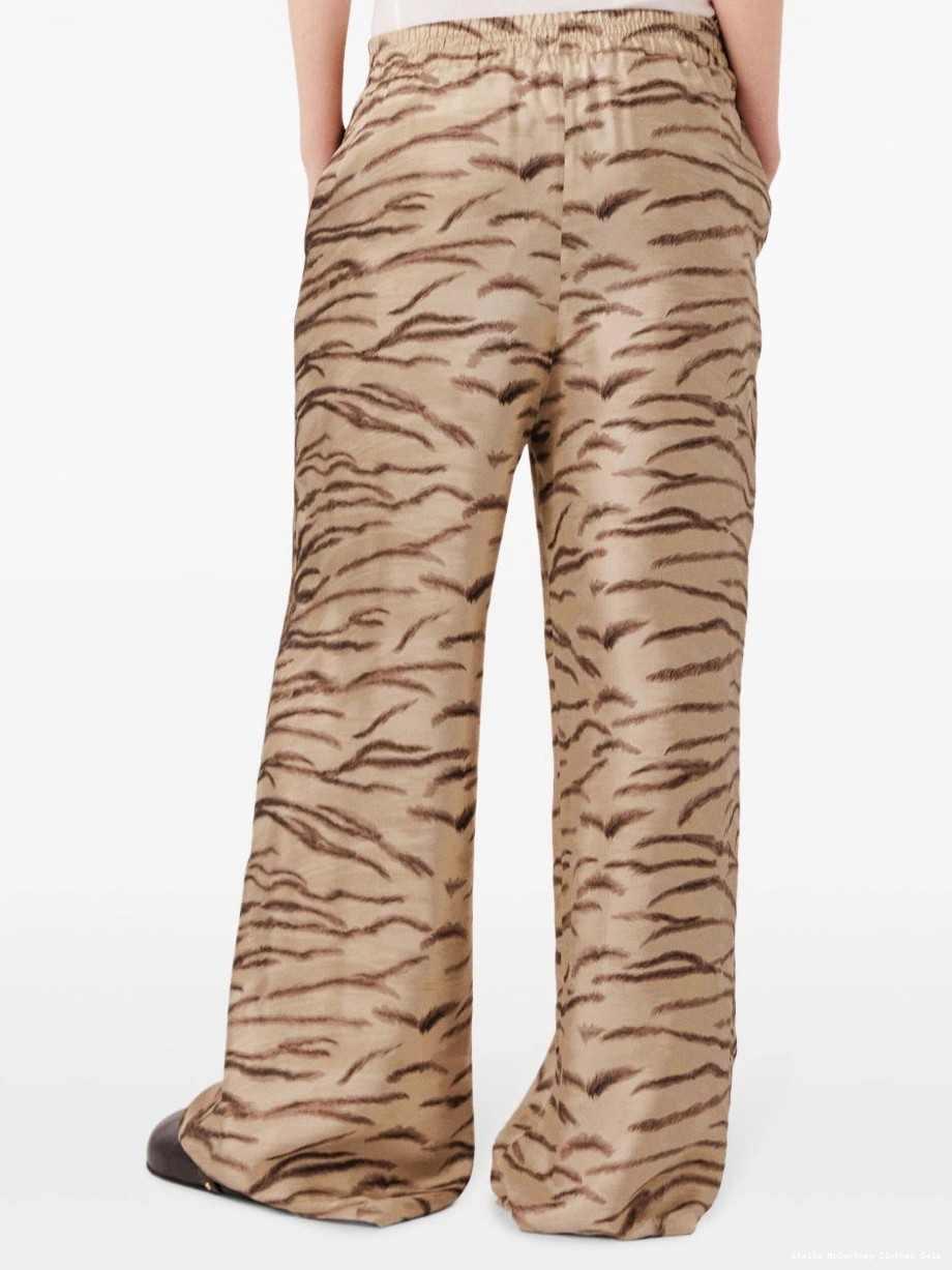 Affordable silk Stella organic McCartney tiger-print Women trousers 0714